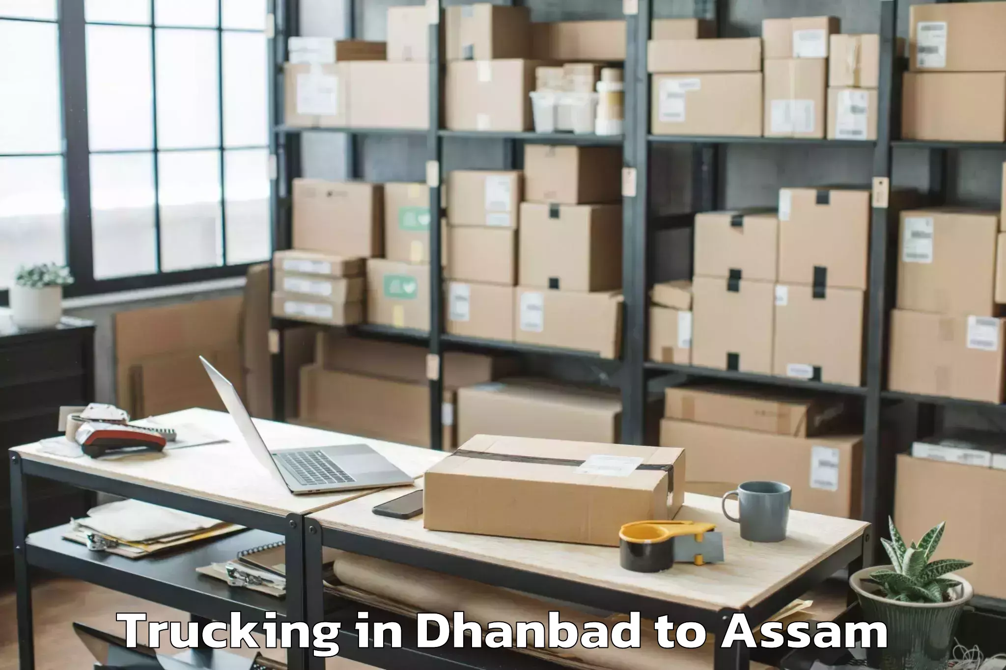 Easy Dhanbad to Manjha Trucking Booking